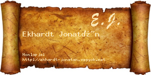 Ekhardt Jonatán névjegykártya